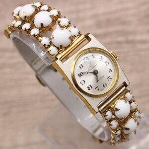 Vintage Lausanne Swiss Made Watch Womens Gold Tone Stainless Steel Art Deco 60's